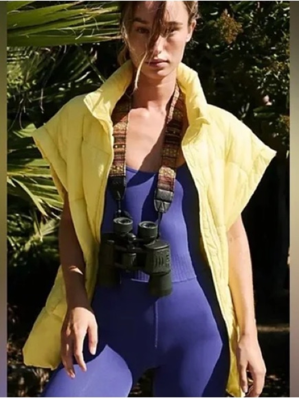 Free People In A Bubble Vest Water Resistant Oversized Outer Layer Lemon S